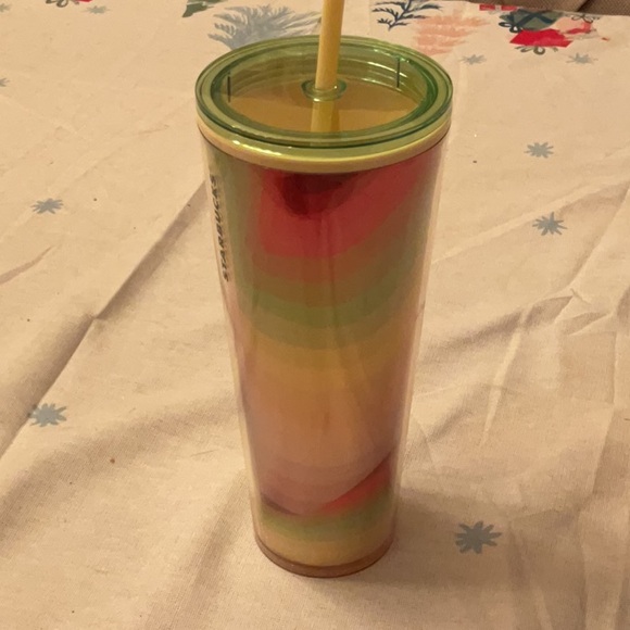 Starbucks Other - Rainbow Tumbler with Straw